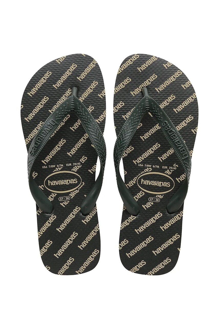 Šľapky Havaianas TOP LOGOMANIA ESSENTIAL BALLET zelená farba, 4149891.4896