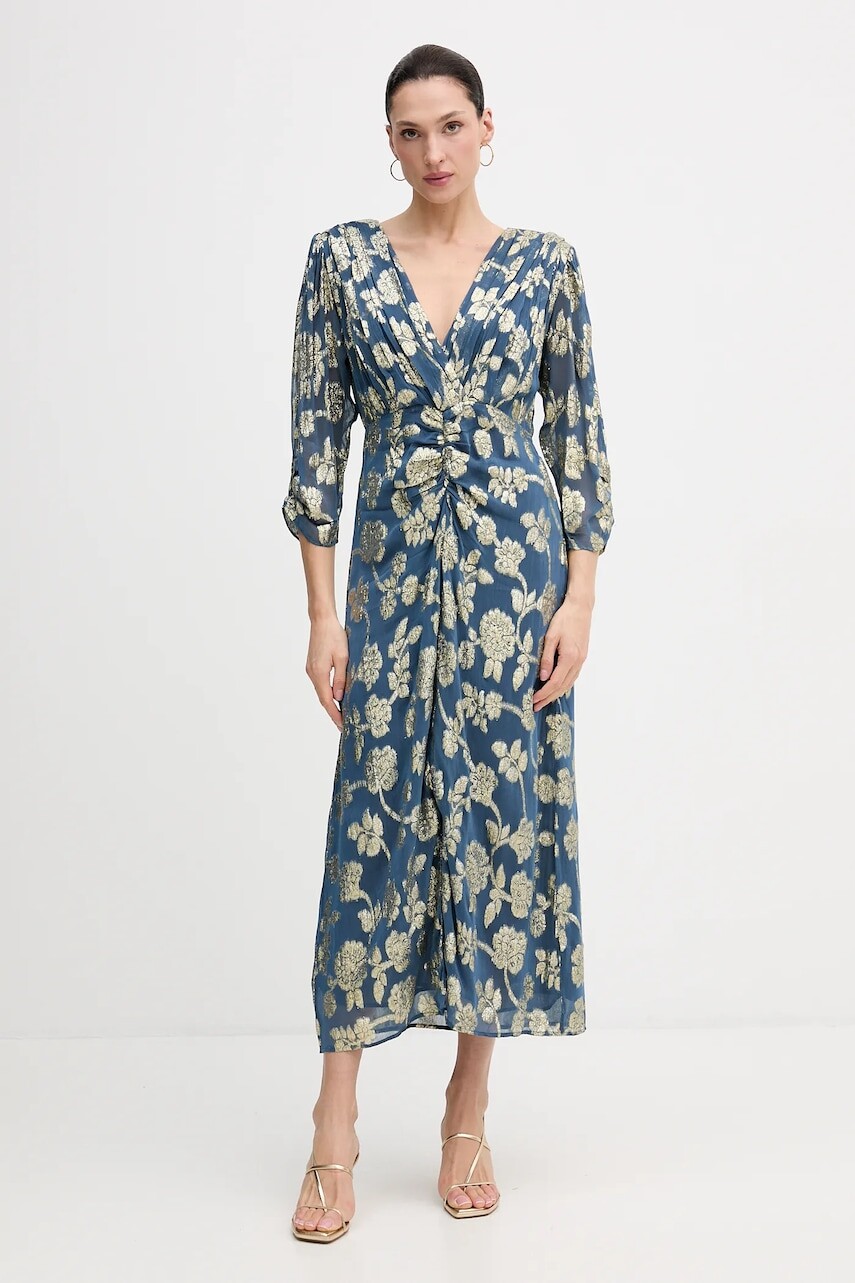 Šaty Hoss Intropia modrá farba, midi, áčkový strih, 8222120