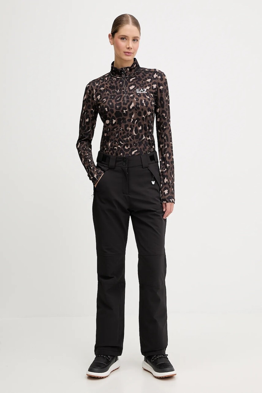 Lyžiarske nohavice EA7 Emporio Armani čierna farba, AF13887.7W000383