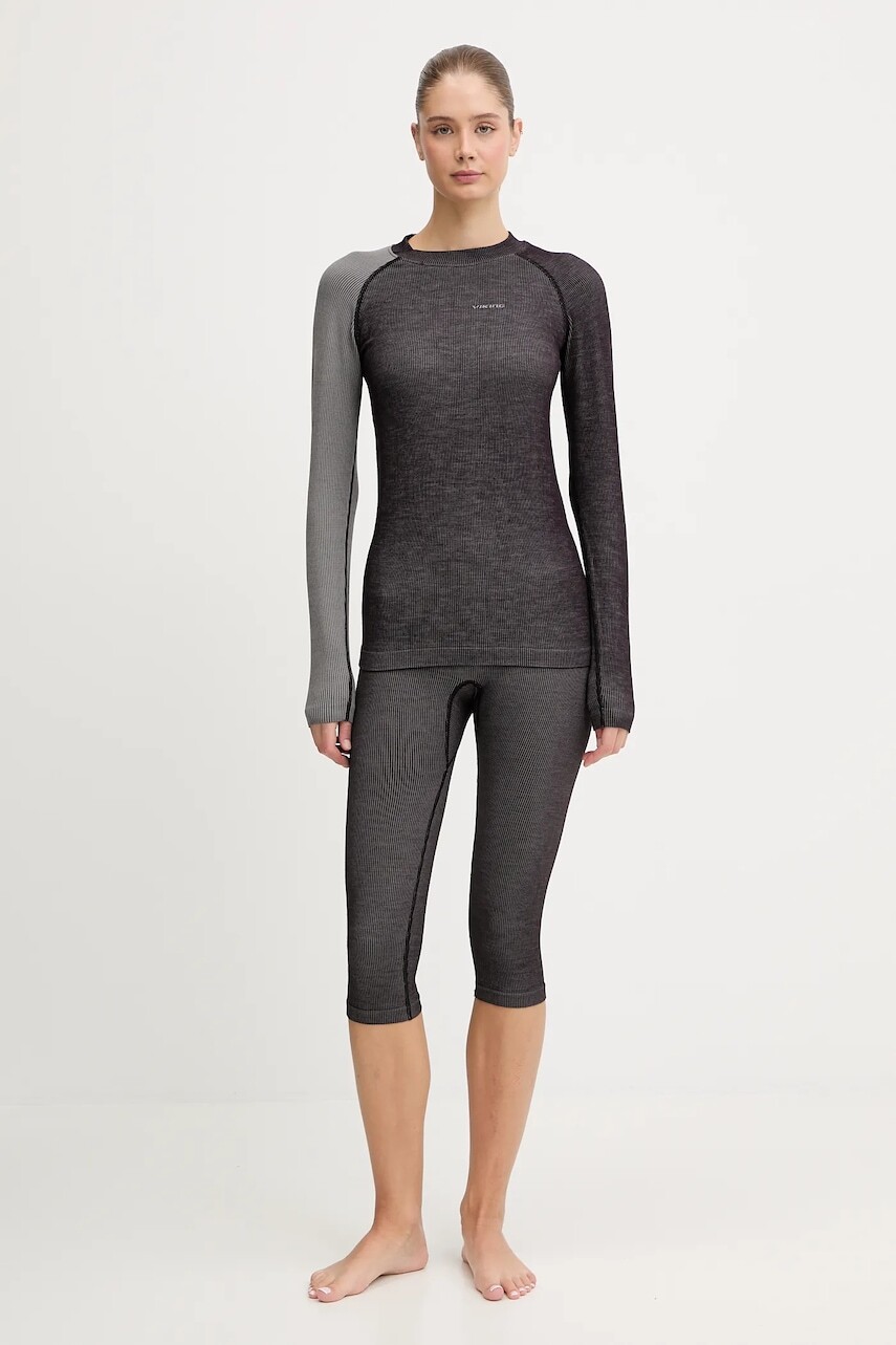 Sada funkčnej bielizne - legíny a tričko s dlhým rukávom Viking Mounti šedá farba, 500/27/7080