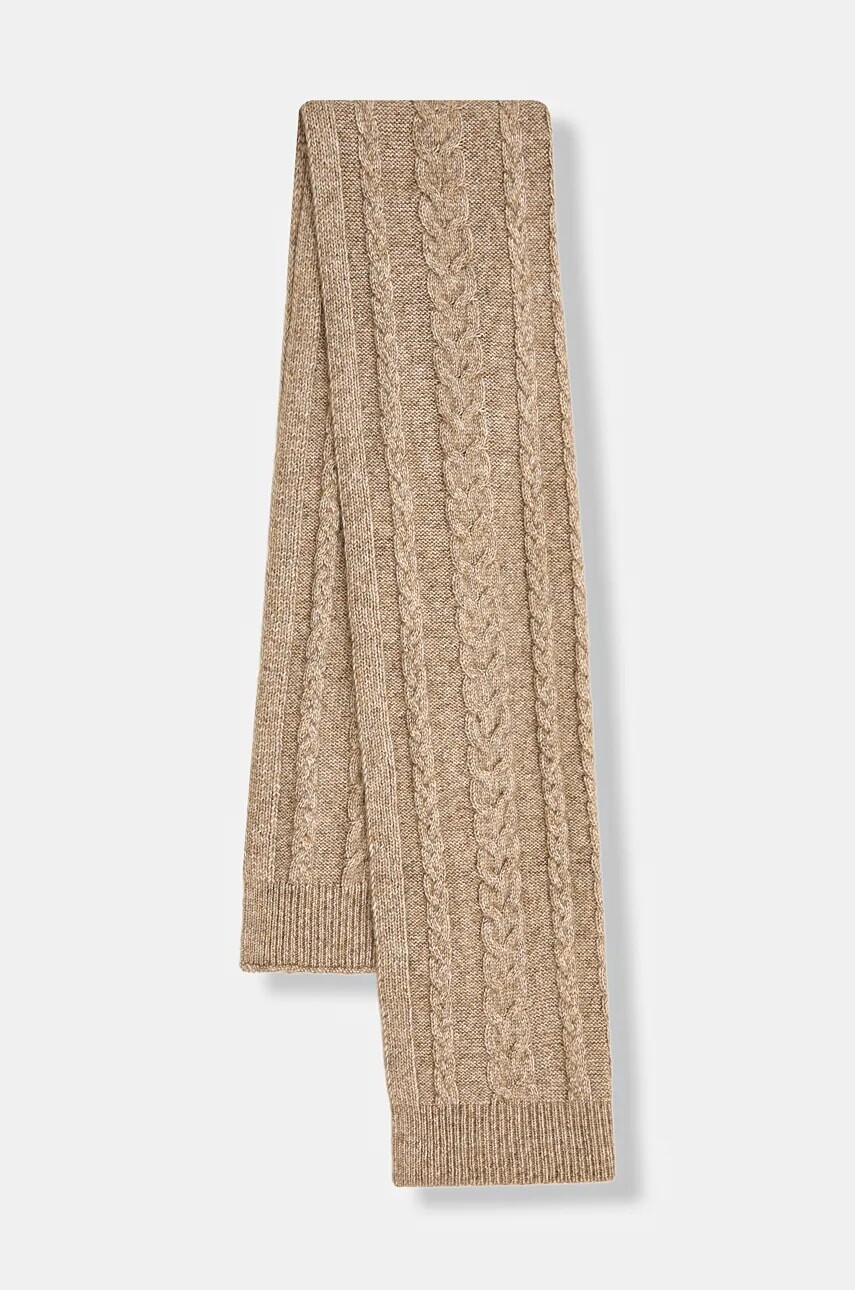Šál Hoss Intropia béžová farba, jednofarebný, 5022325