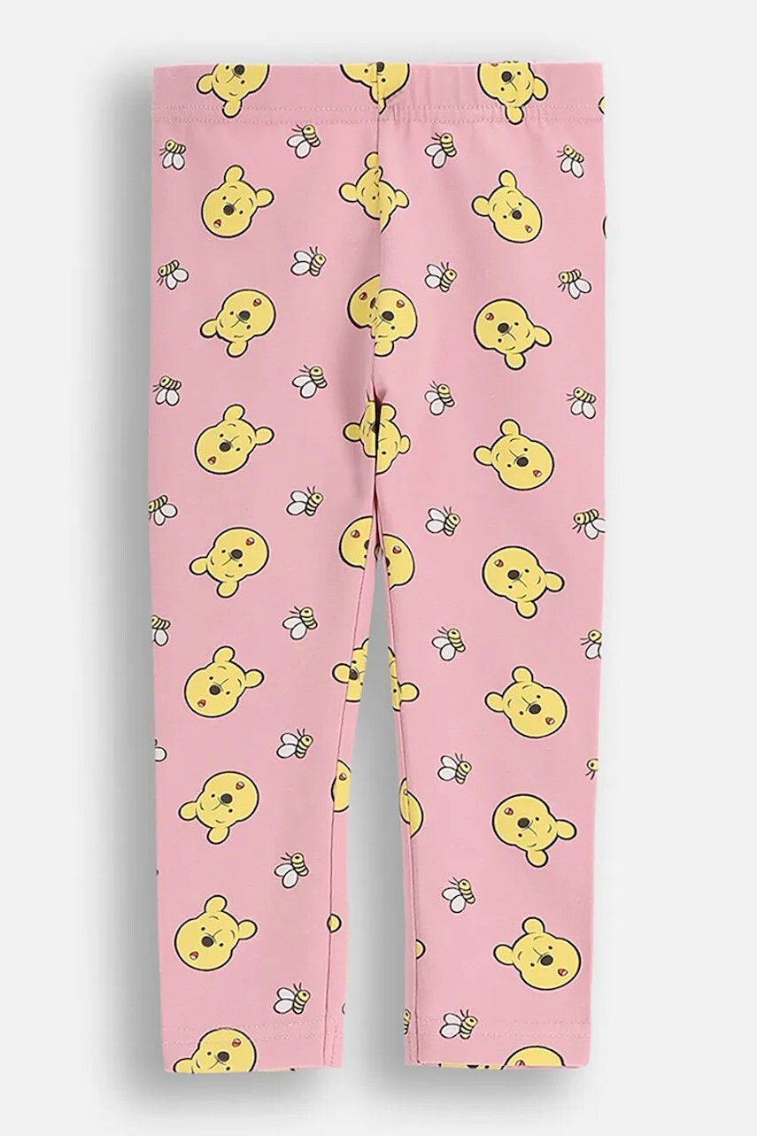 Bavlnené legíny pre bábätká Coccodrillo ružová farba, vzorované, LICENCE GIRL