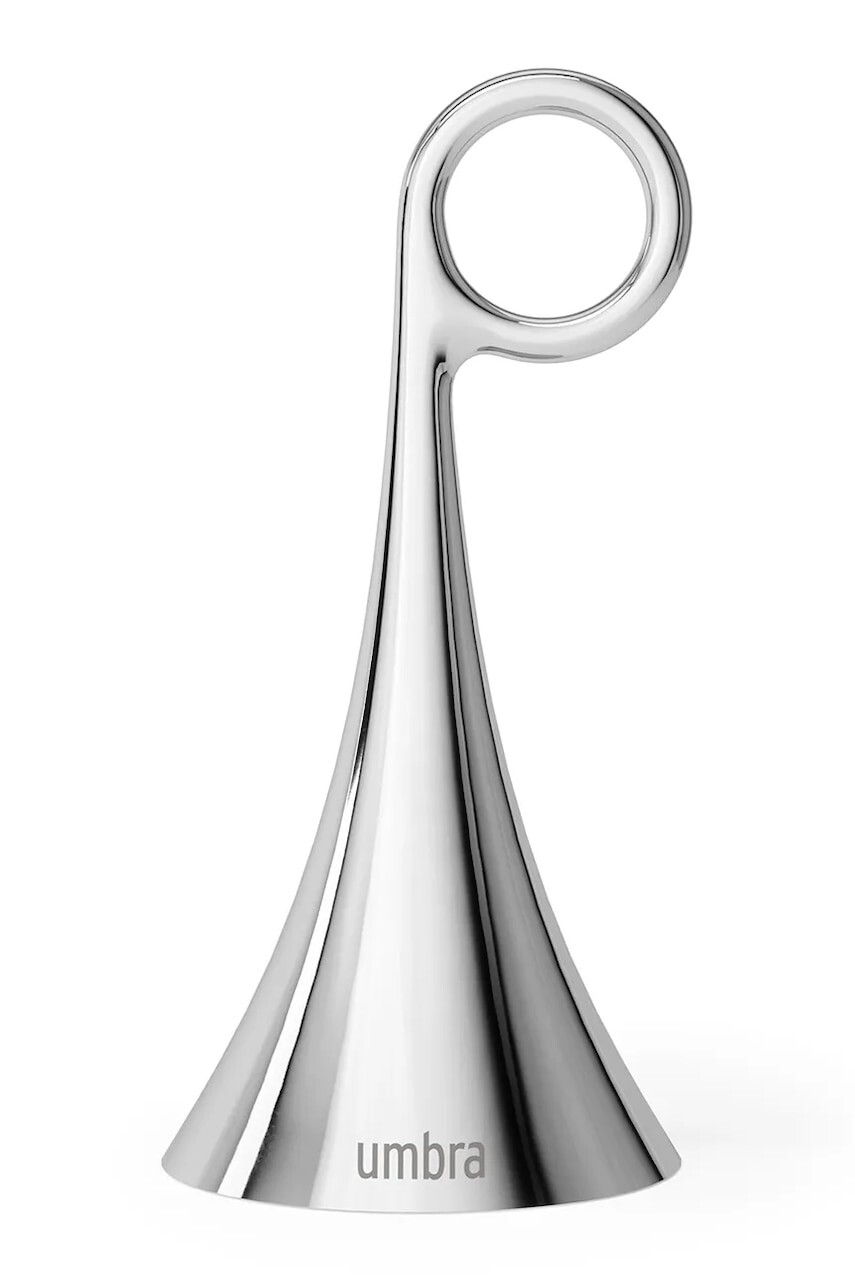 Zvonček Umbra Isa Bell 13 x 7 cm šedá farba