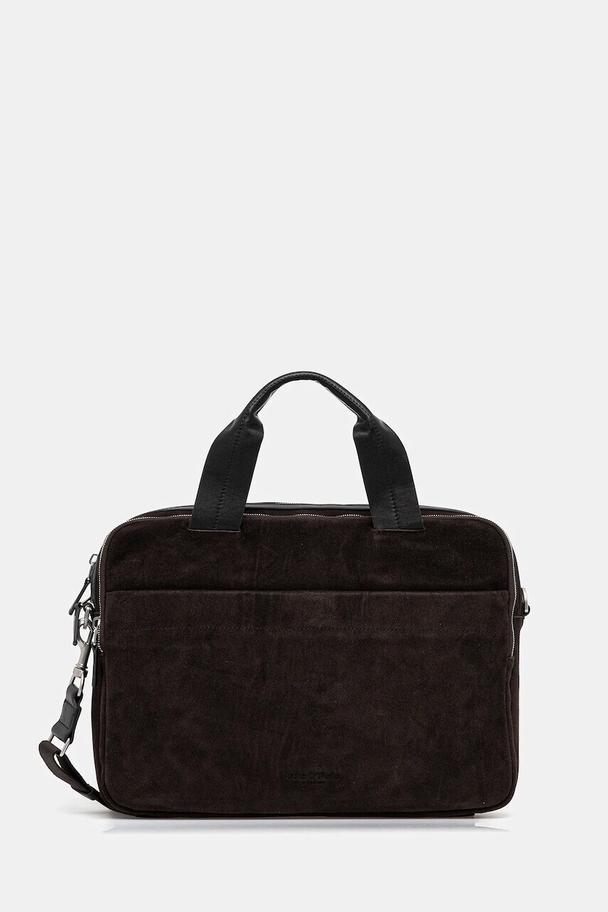 Semišová taška Marc O'Polo hnedá farba, 5000007751