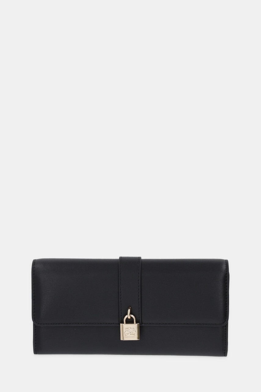 Kožená peňaženka Karl Lagerfeld K/AUTOGRAPH čierna farba, B1W32026