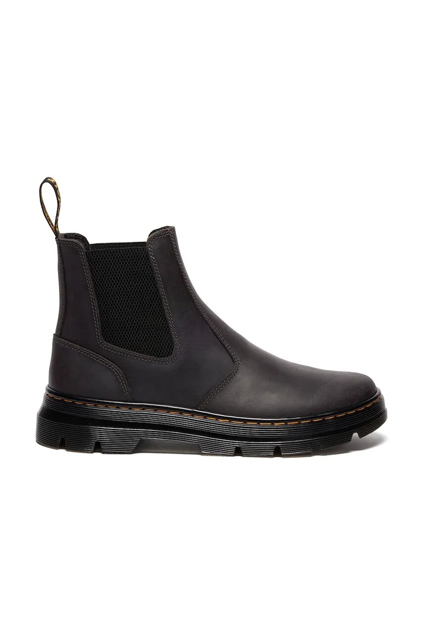 Kožené topánky chelsea Dr. Martens Embury Chelsea Boot šedá farba, na platforme, DM42013020