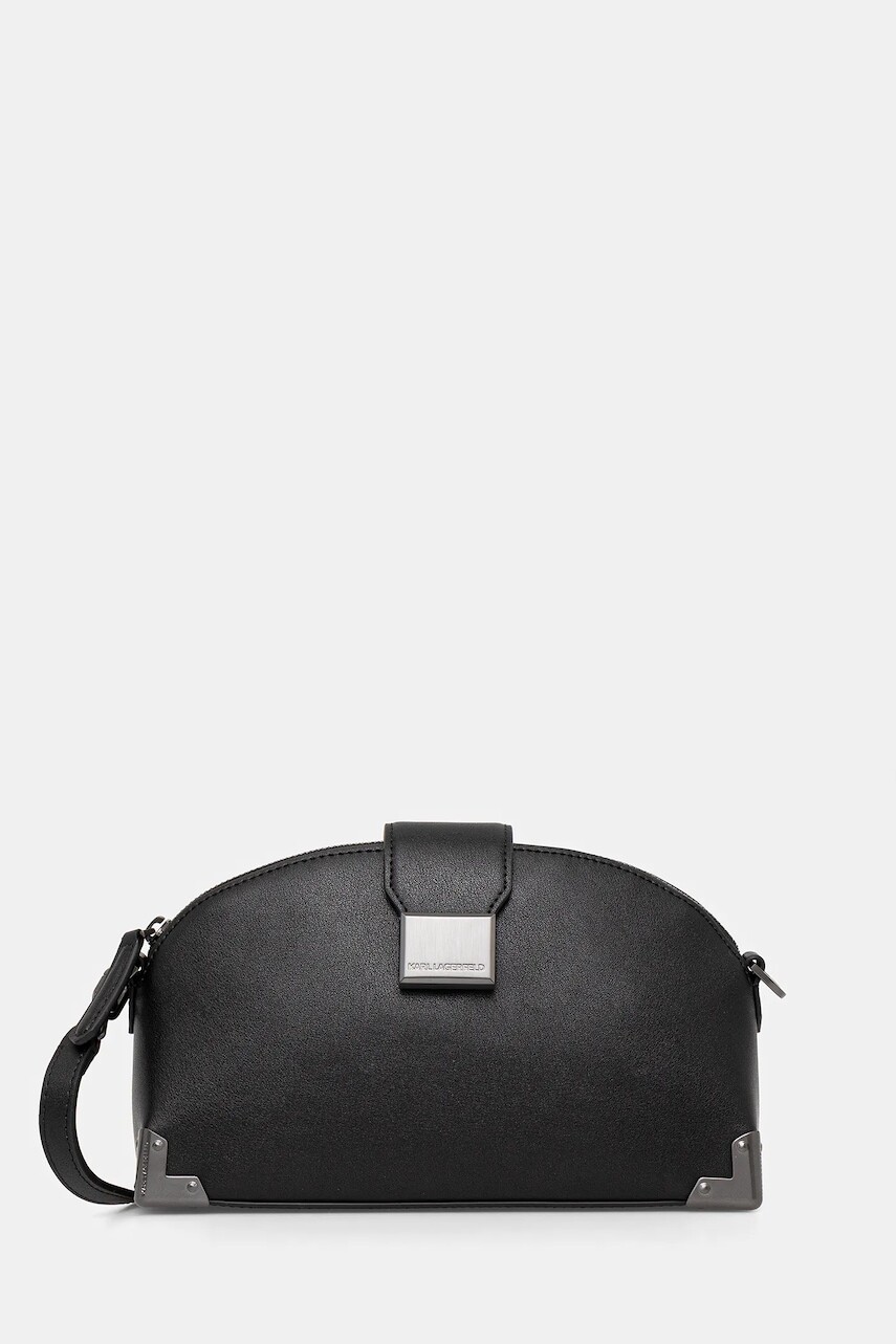 Kožená kabelka Karl Lagerfeld K/TRUNK čierna farba, B1W30124