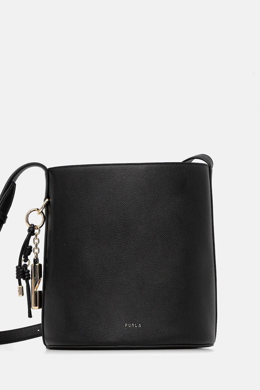 Kožená kabelka Furla čierna farba, WB01875 ARE000 O6000