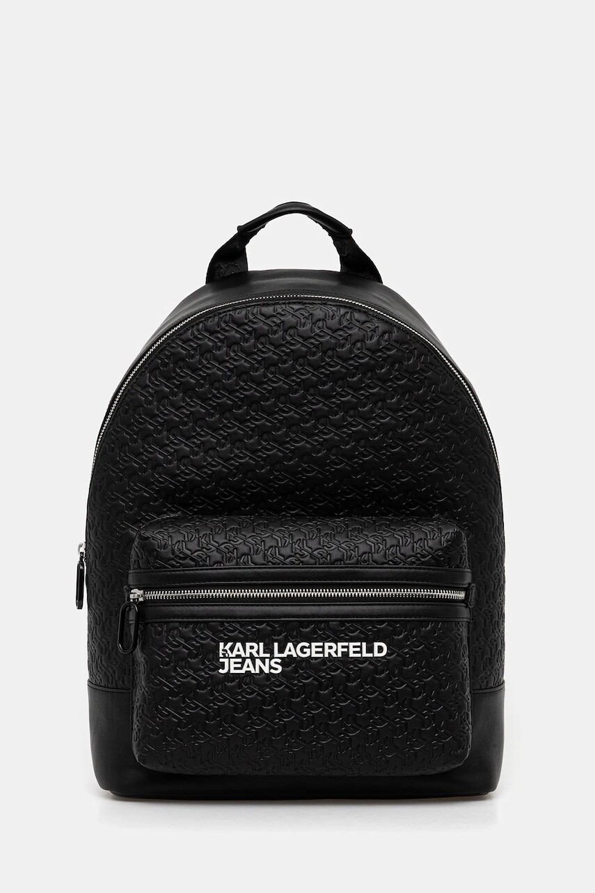 Ruksak Karl Lagerfeld Jeans čierna farba, veľký, vzorovaný, B1M30141