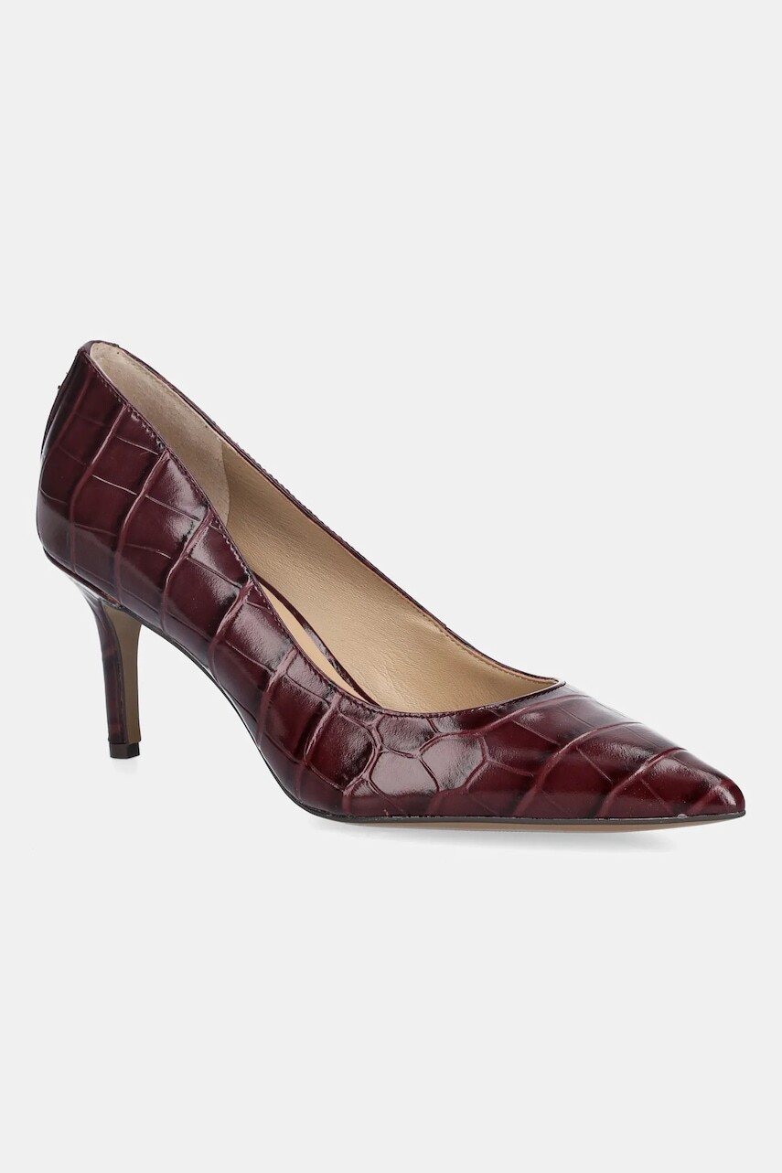 Kožené lodičky Lauren Ralph Lauren Lanette červená farba, 802961787004