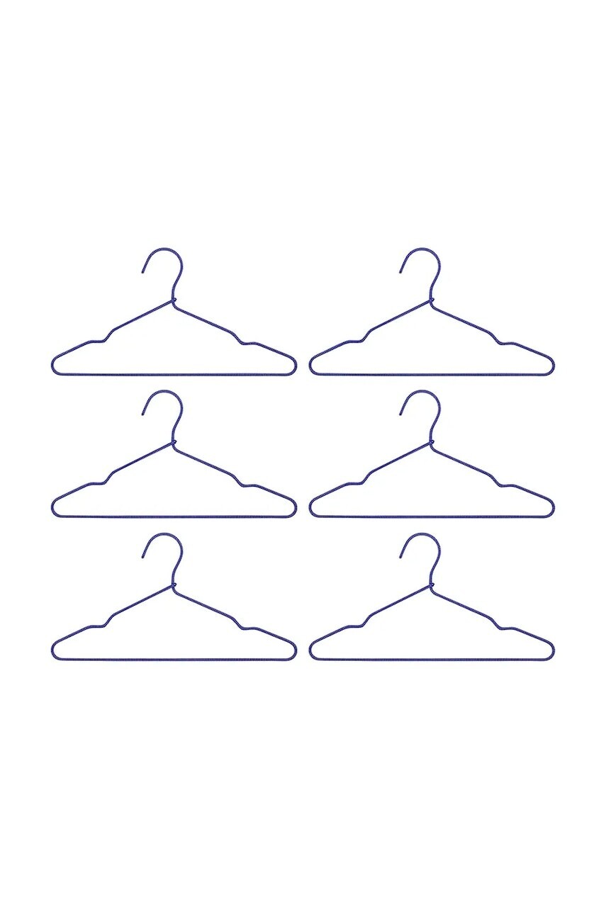 Súprava vešiakov na šaty House Doctor HDWire 6-pak modrá farba