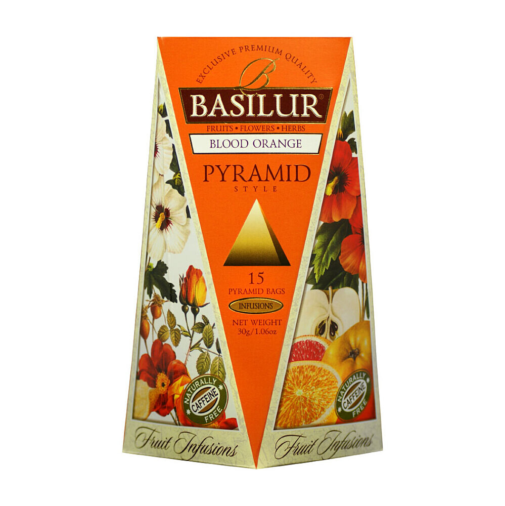 BASILUR Fruit blood orange pyramíd ovocný čaj 15 sáčkov
