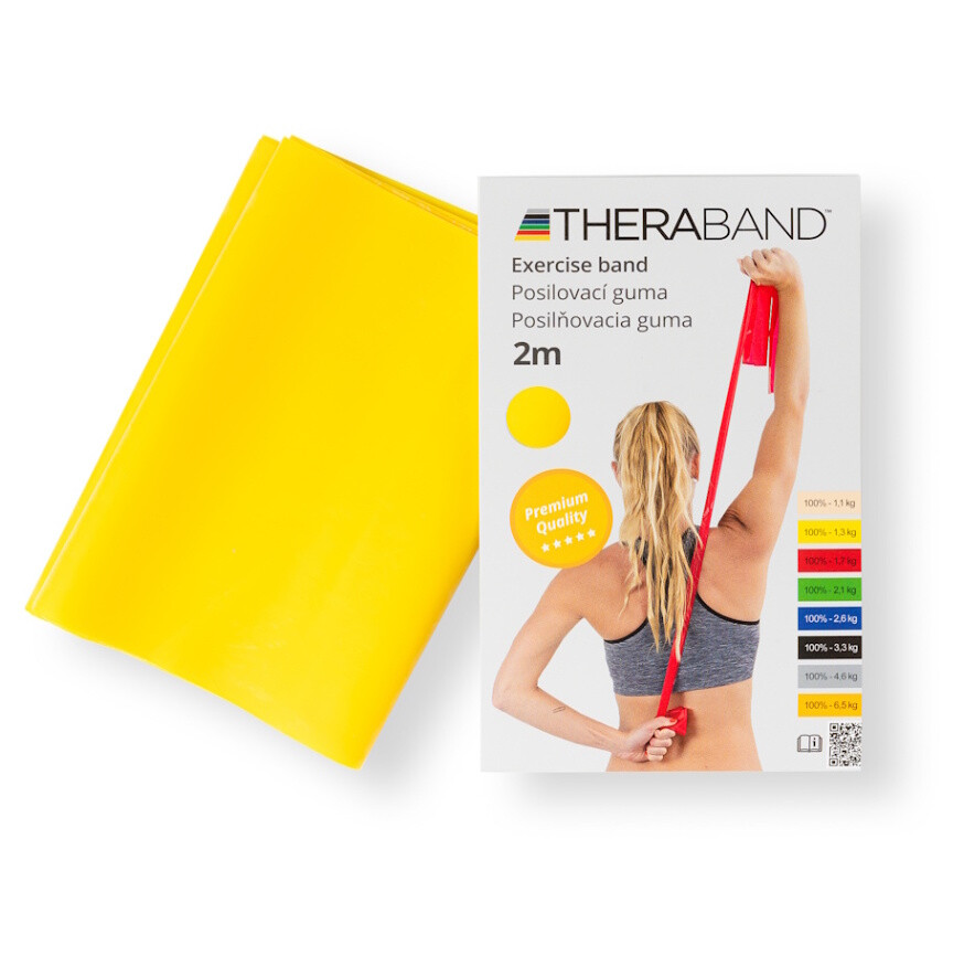 THERA-BAND Posilňovacia guma 2 m žltá - slabá