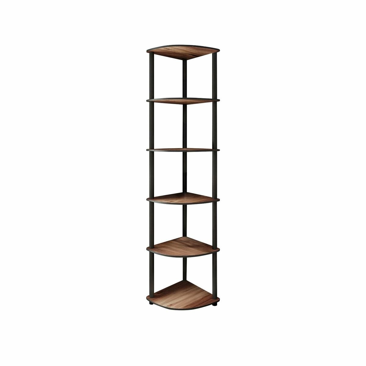 Regál Corner Walnut, 6 polic, M