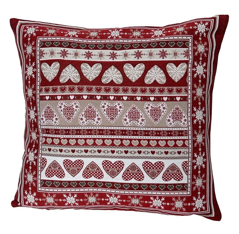 Polášek Obliečka na vankúšik so zimnými motívmi - Cuoricino | 40 x 40 cm