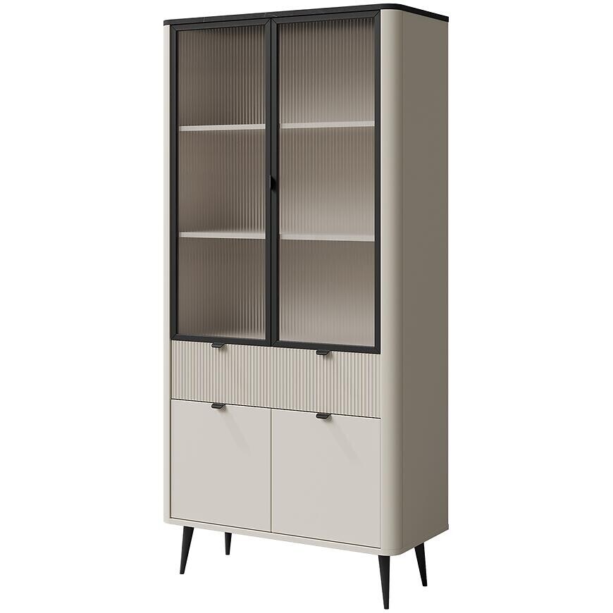 Vitrína Marly 2 Kašmír/Sivý kameň