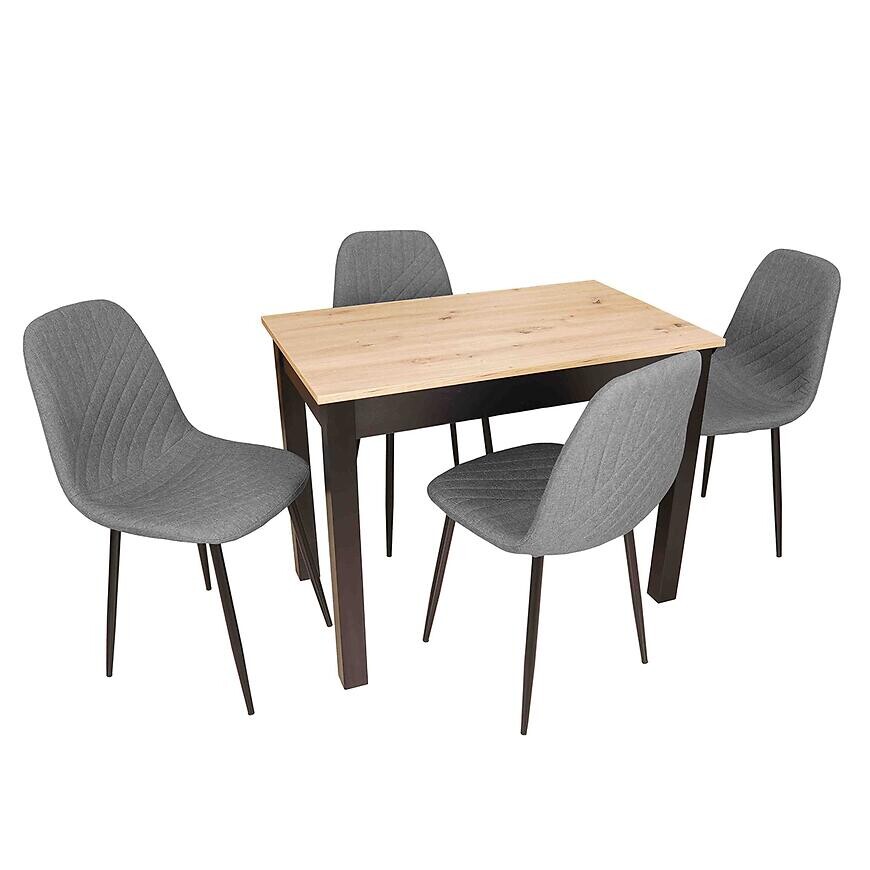 Jedálenská zostava1+4 Timo artisan/čierna