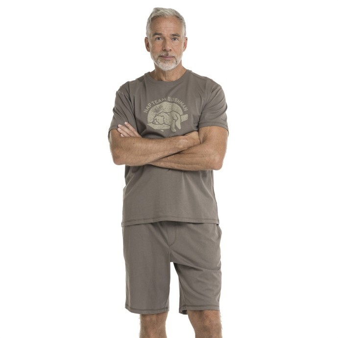 Bushman Pánske pyžamo Drom s potlačou, hnedé M