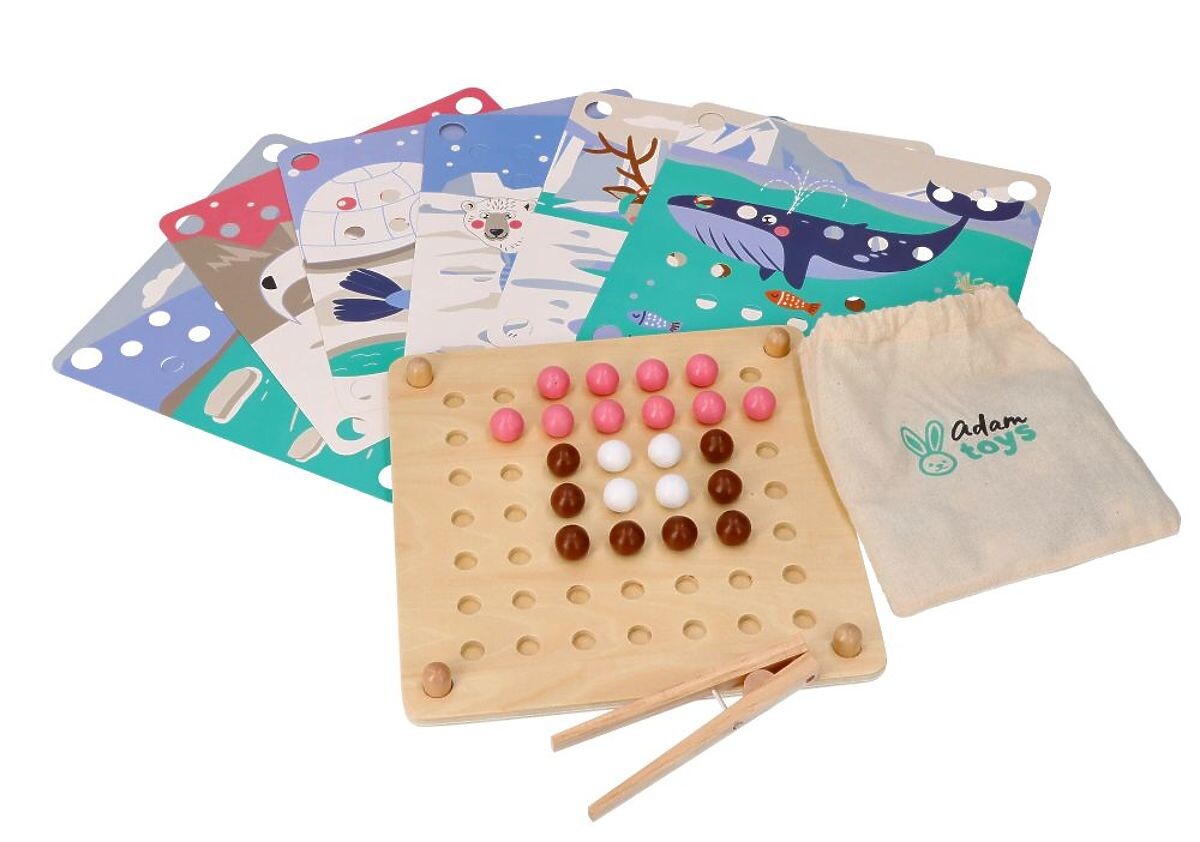 Skladačka s guľôčkami Chyť a zostav arktické zvieratá