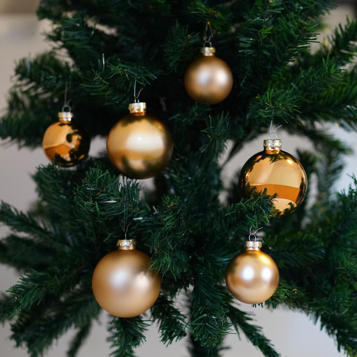 Sada vianočných ozdôb, zlatá, 30 ks