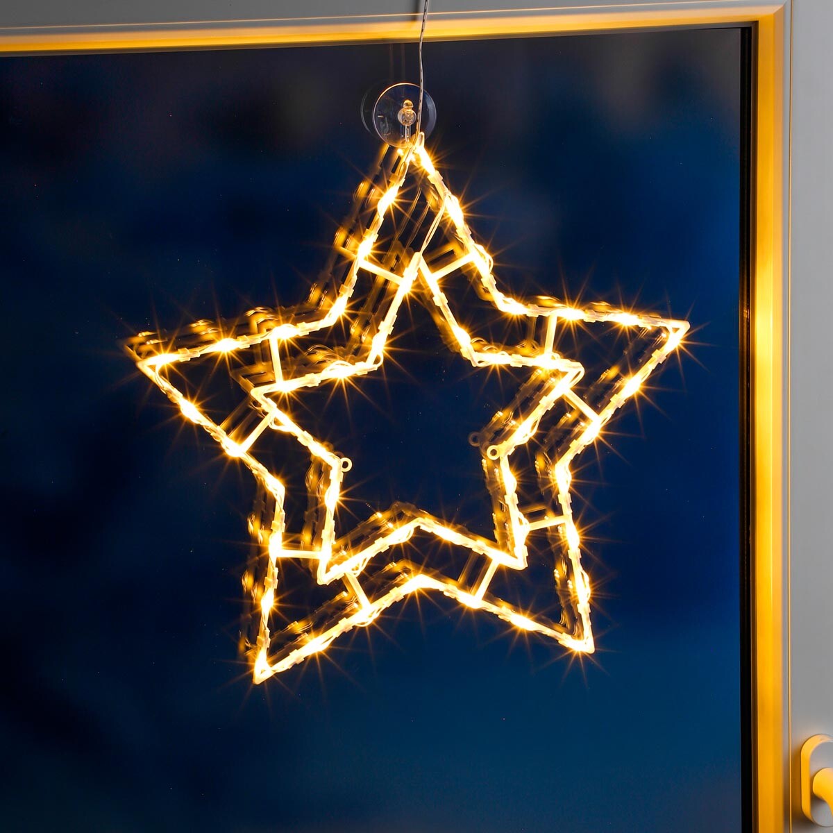 Hviezdna svetelná dekorácia na okno