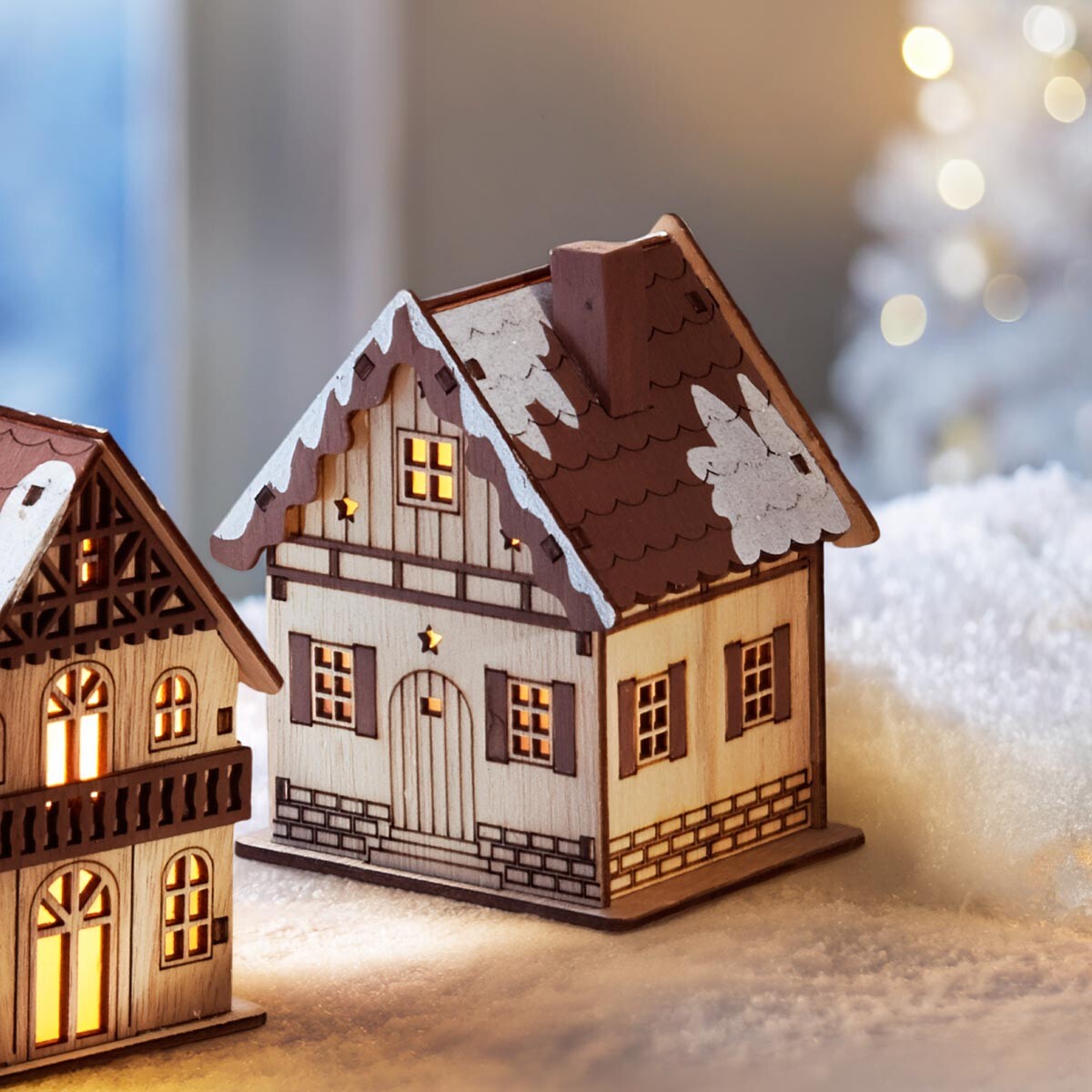 LED dekorácie Tehlový dom