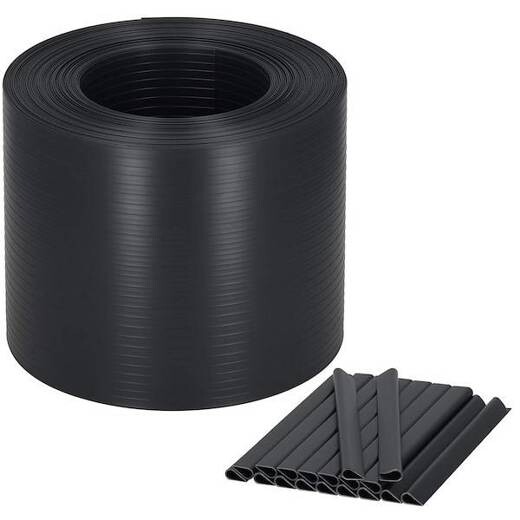 Tieniace plotové pásky a klipy (20ks) - PVC - 26m x 19cm - 1200 g/m2 - antracit