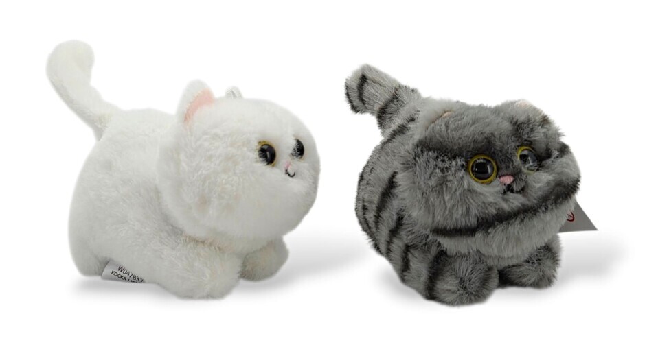 Mačka pískacia s pohyblivým chvostíkom 10cm - náhodná