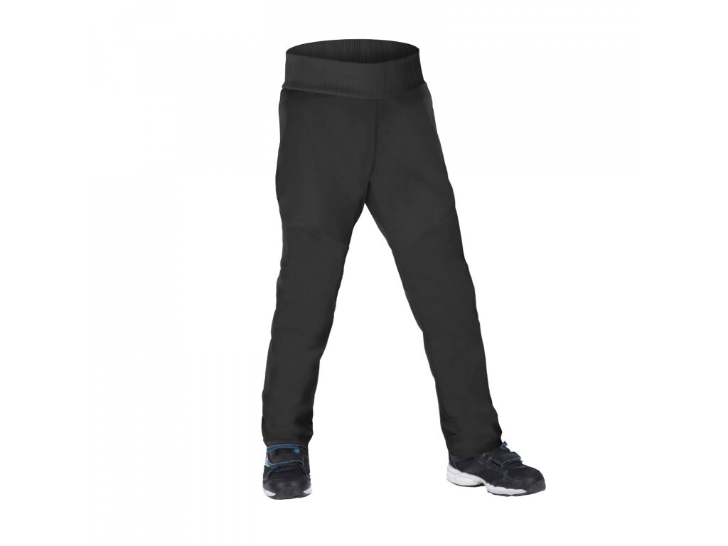 Unuo Unuo, Detské softshellové nohavice s fleecom pružné Športy, Čierna Veľkosť: 140/146 8596227085859