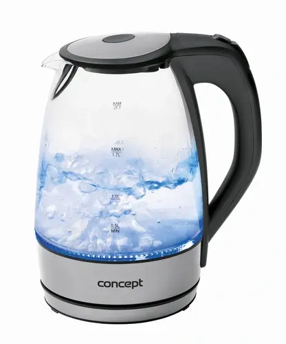 CONCEPT RK-4030 Rýchlovarná kanvica sklo a nerez 1,7 l