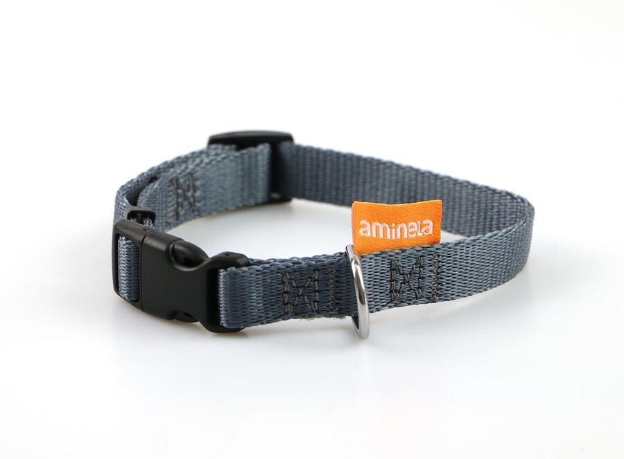 Aminela obojek 15mm/35-55cm šedý