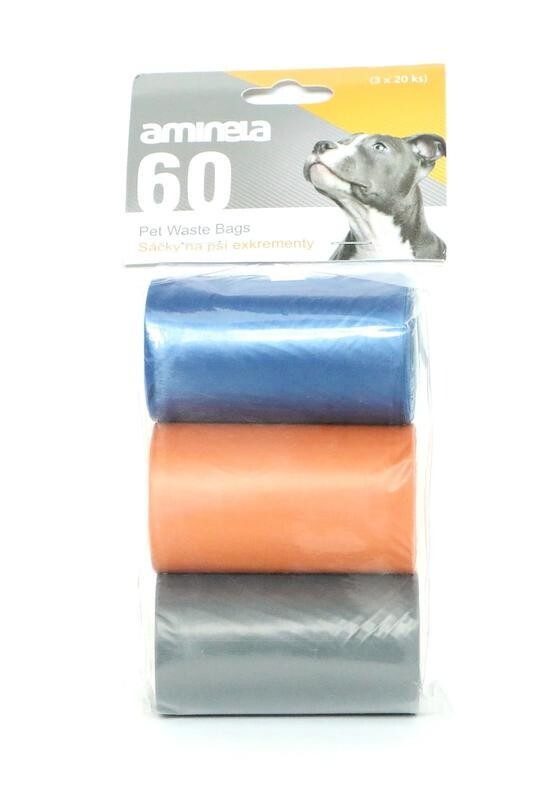 Barevné pytlíky AMINELA na exkrementy 3 role