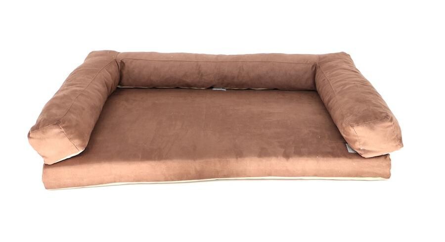 Aminela pelíšek s okrajem 120x80cm Half and Half hnědá/béžová