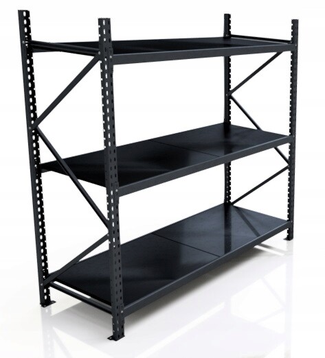 Priemyselný regál celokovový antracitový 200x180x80 3 police - Štartovací segment