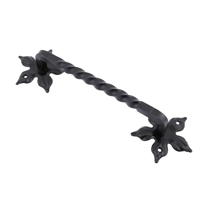 Kované ozdobné madlo KOVAL 205/320 mm kvet - čierna