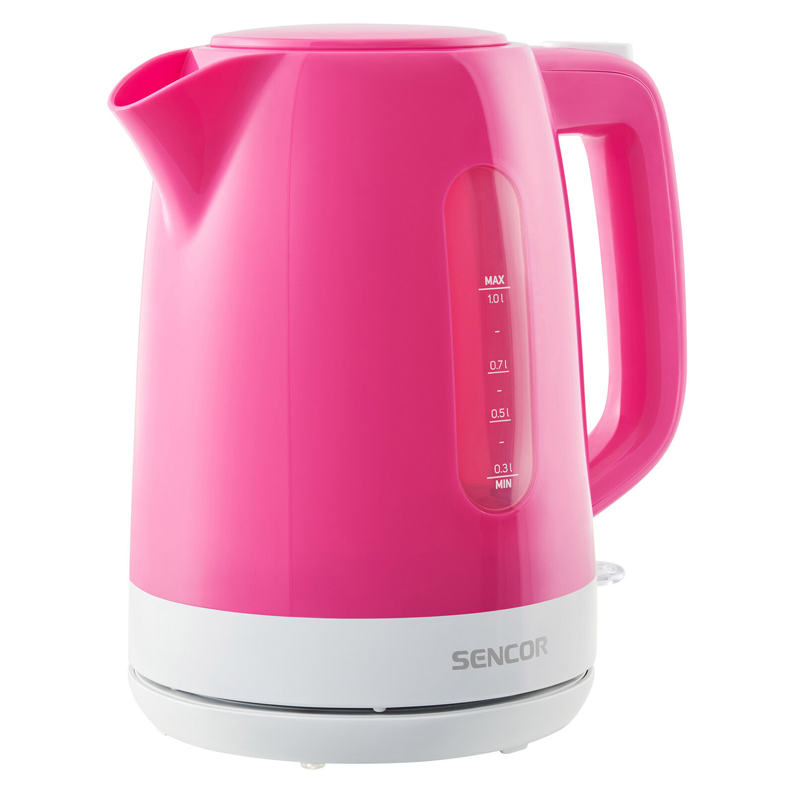 Sencor SWK 1028RS Rýchlovarná kanvica Objem 1 l, Priehľadný ukazovateľ množstva vody, Automaticky sa otvárajúce veko, .
