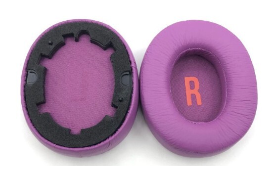 Náhradné náušníky pre slúchadlá JBL JR 460NC - Fialové, kožené