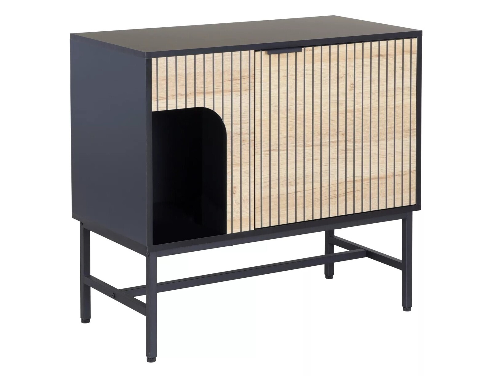 Komoda Mago 75 cm dub přírodní/černý mat