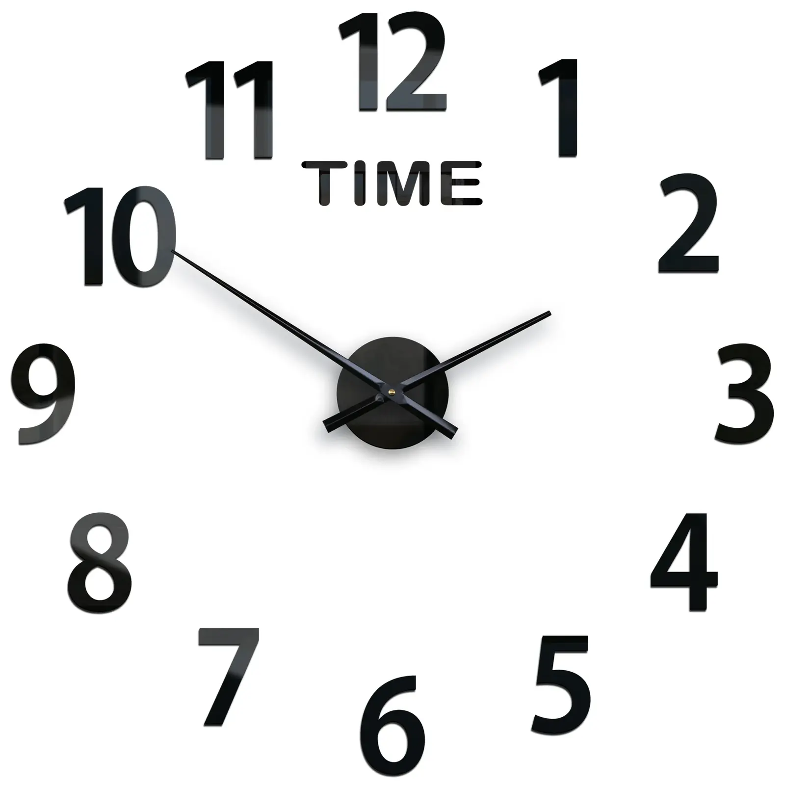 Nástěnné samolepící hodiny Amadeus Time 75 cm černé