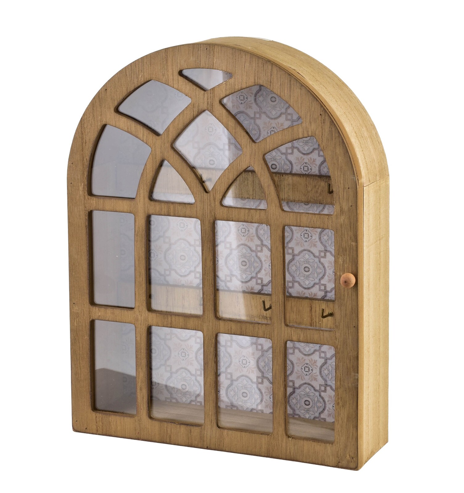 Skříňka na klíče STACY Finestra 28x21 cm hnědá