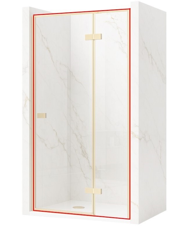 REA - Sprchové dvere bez stenového profilu ATLAS brúsené zlato 120 P REA-K4677