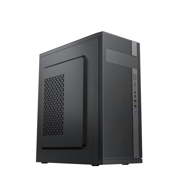 VeinX case ID02A Mid Tower, bez zdroja, 1x USB3.0, 2x USB2.0, čierna
