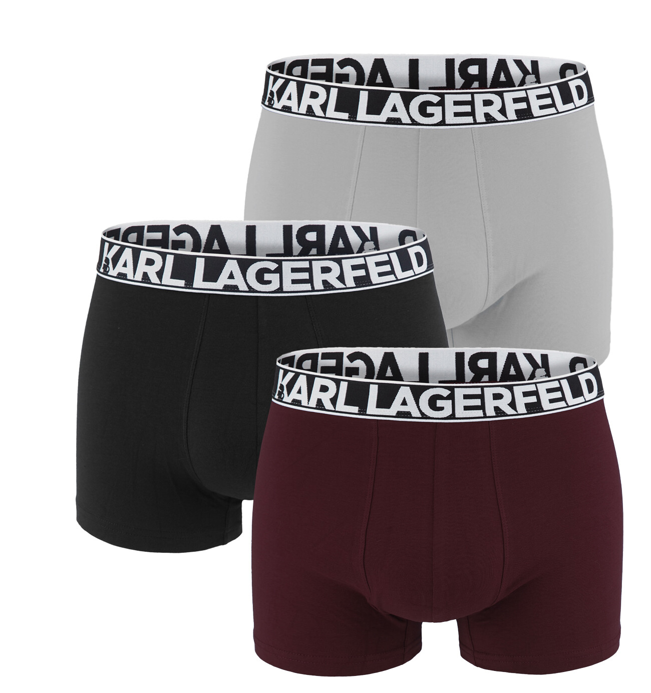 KARL LAGERFELD - boxerky 3PACK organic cotton BOLD logo LAGERFELD windsor & black color