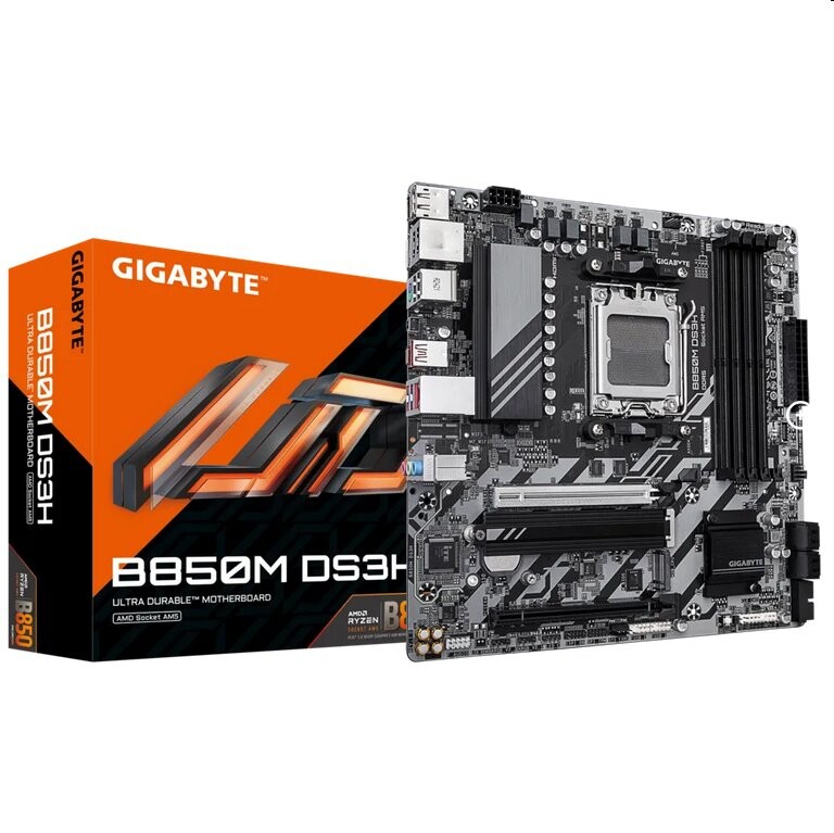 Gigabyte B850M DS3H, AMD B850, AM5, 4xDDR5, mATX B850M DS3H