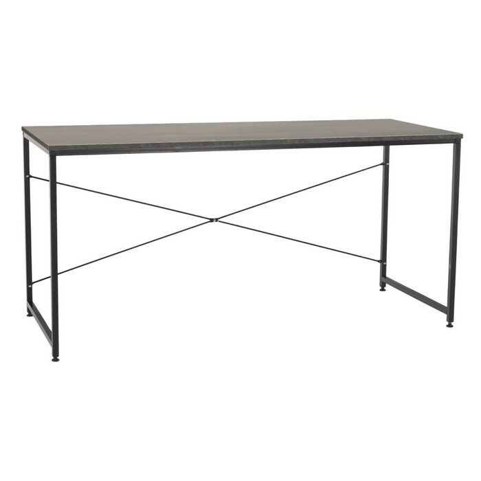 KONDELA Mellora 150 písací stôl betón / čierna