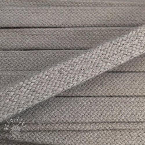 Bavlnená šnúra plochá 15 mm light grey