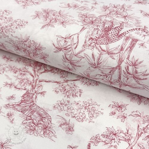 Bavlnená látka Acajou rouge PERCALE