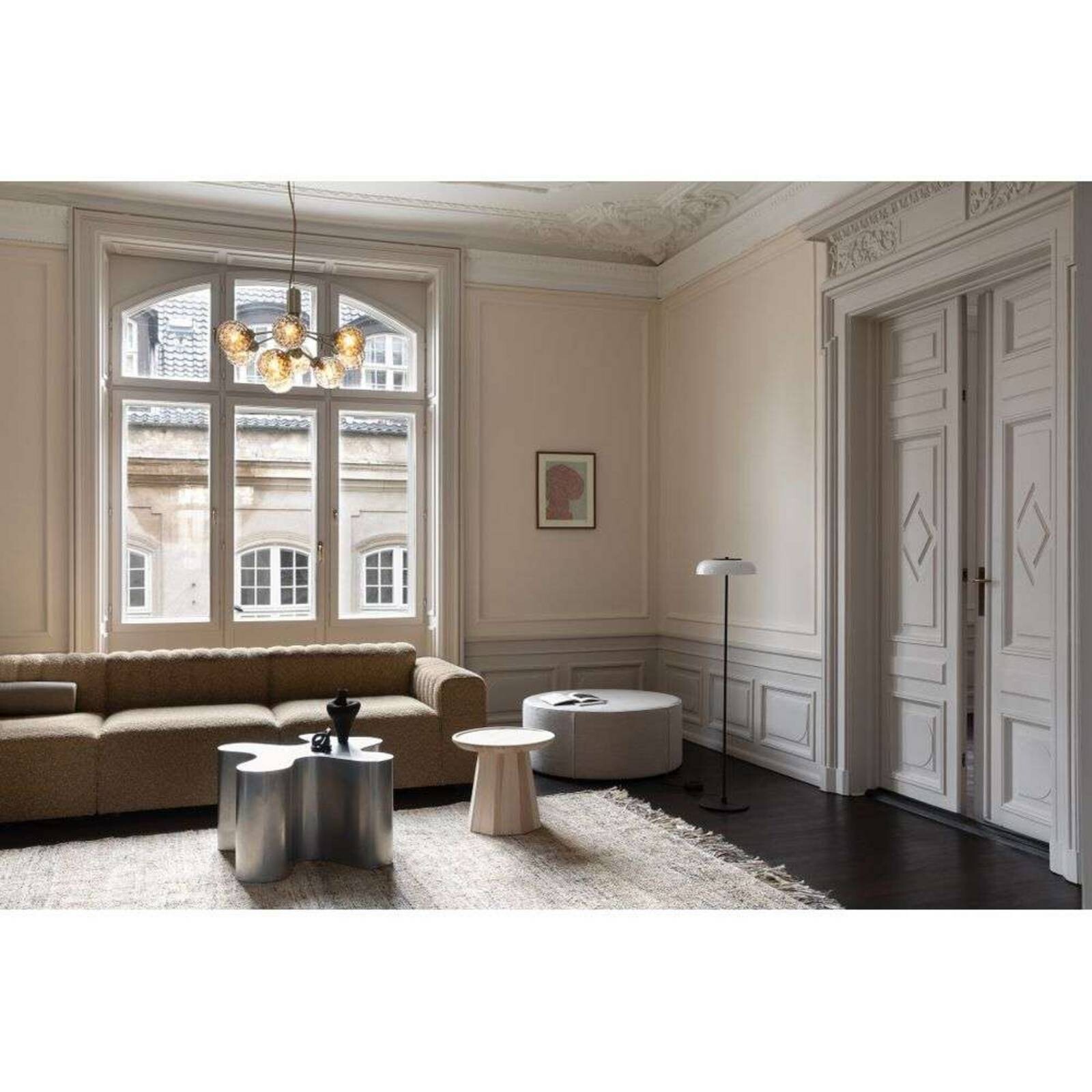 Nuura luster Apiales 9, Ø 60 cm, mosadzno-zlatá farba