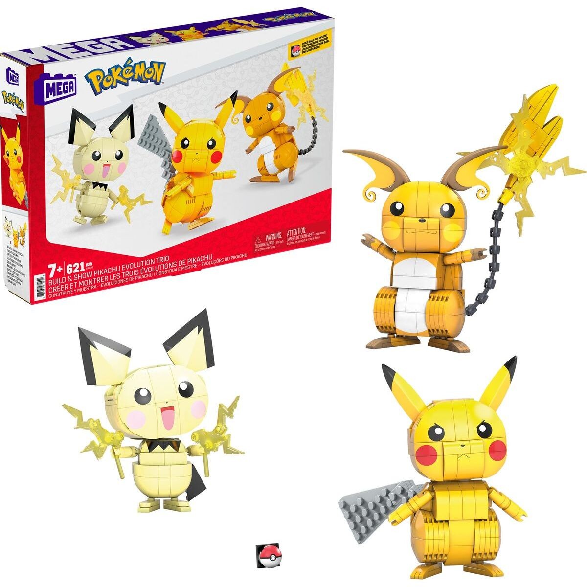 Mega Construx Postav a vystav Pikachu a jeho vývojové Trio