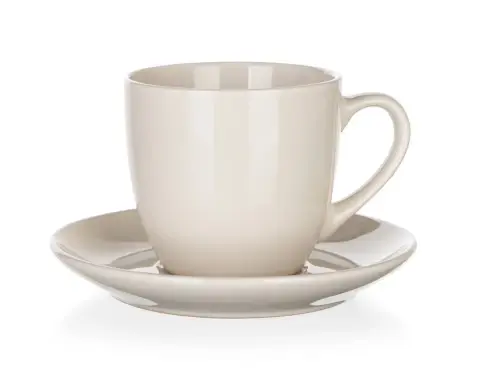 Šálka ​​s tanierikom Natural 250 ml, ivory%